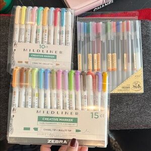 Zebra Mildliner Creative Marker Set and Hanku pens
